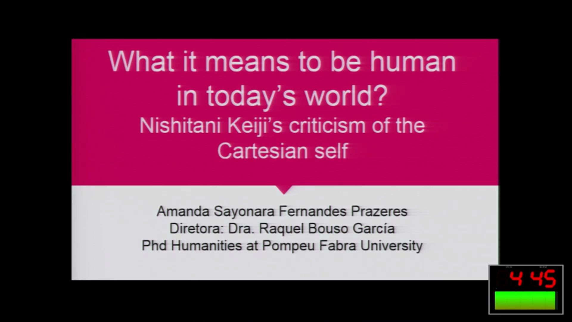 What means to be a men in today's world? Nishitani Keiji's critic to the Cartesian self